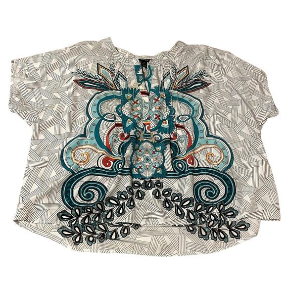 Style & Co Woman Blouse Plus Size 3X Pullover Boho Lightweight Top - Picture 1 of 10